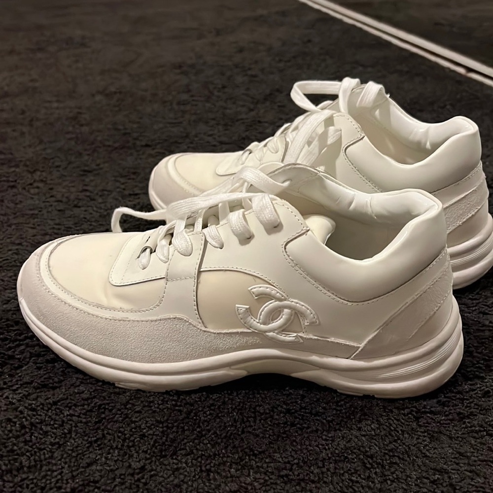 White Chanel Sneakers